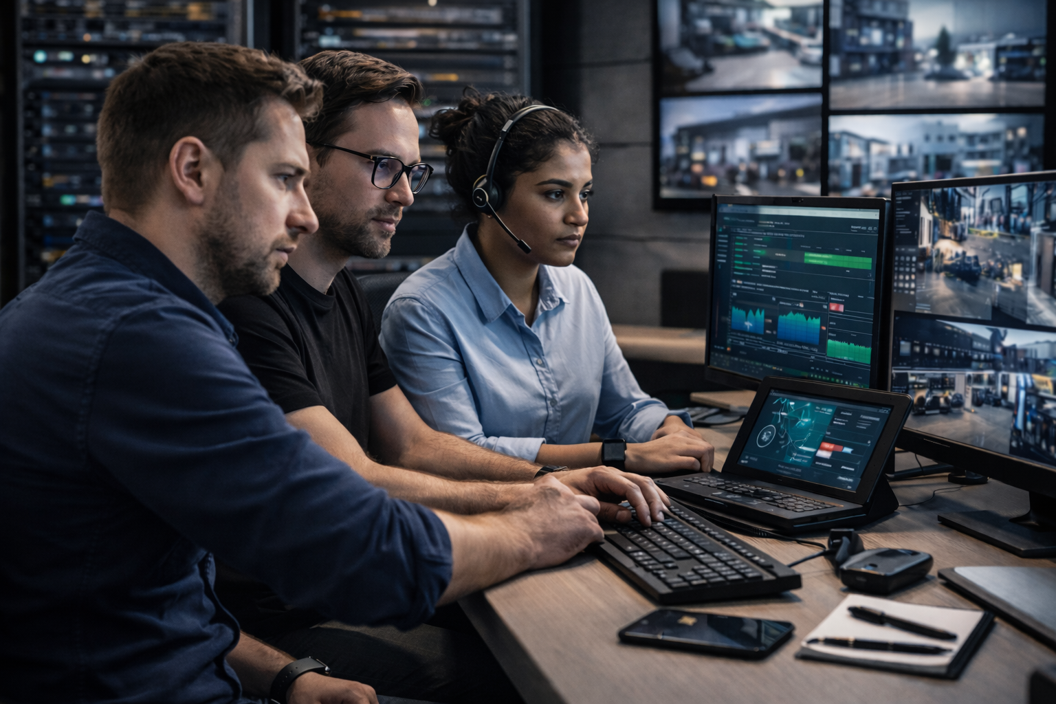 Team providing IT and security services